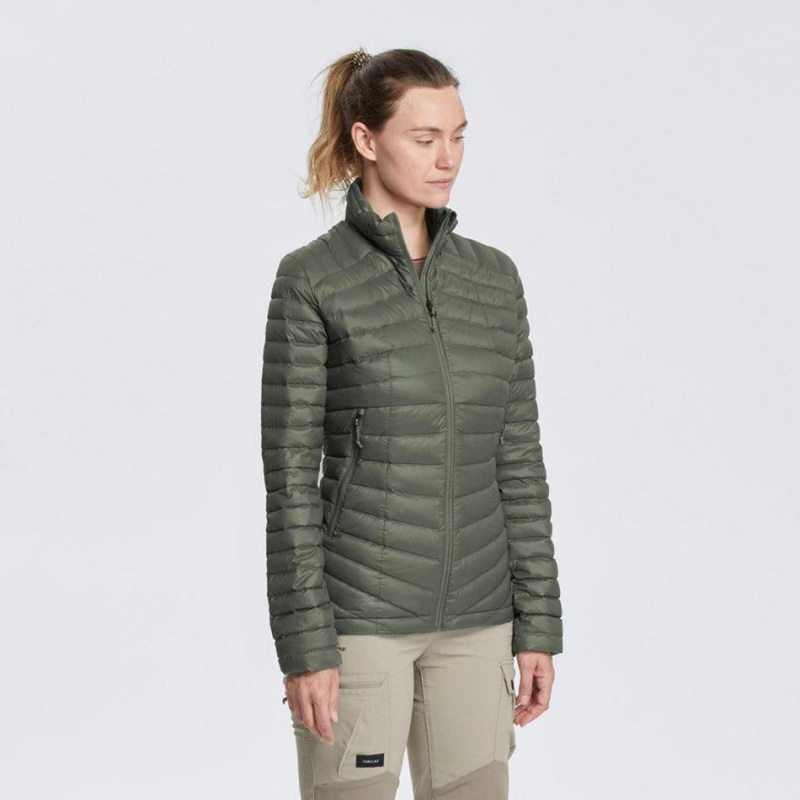 Women's Decathlon Forclaz Mt100 Down Puffer Jacket Green | VTY429715