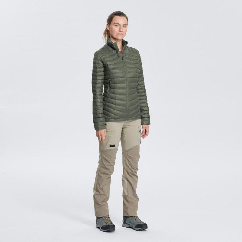 Women's Decathlon Forclaz Mt100 Down Puffer Jacket Green | VTY429715