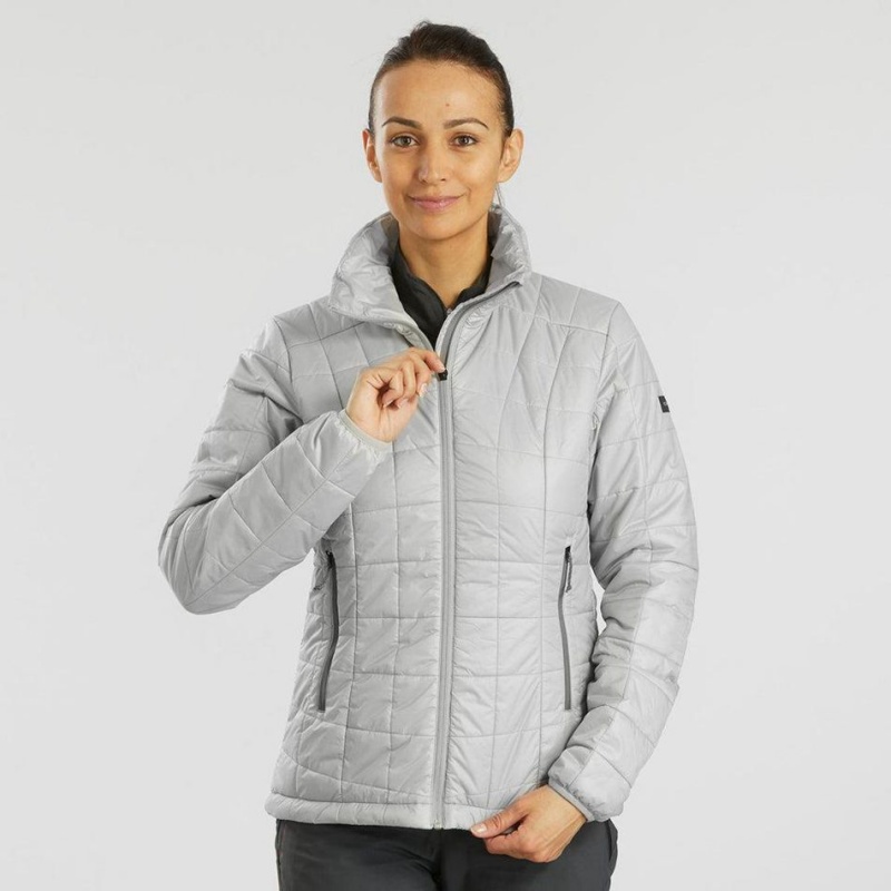 Women's Decathlon Forclaz Mt100 Synthetic Puffer Jacket Grey | KMS961854