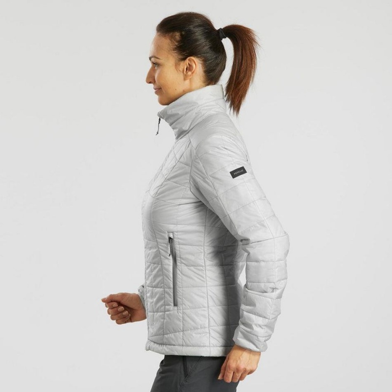 Women's Decathlon Forclaz Mt100 Synthetic Puffer Jacket Grey | KMS961854