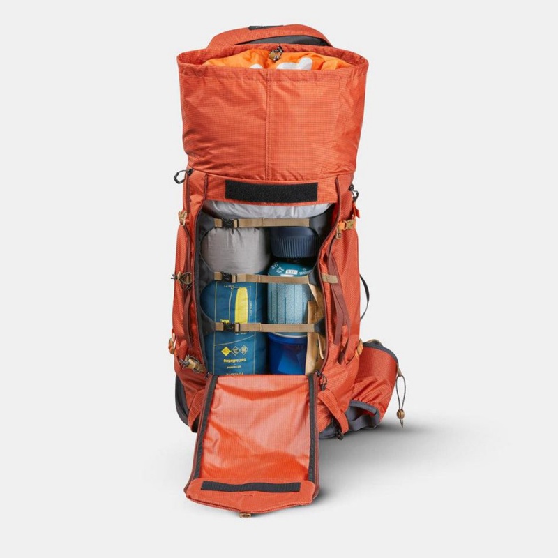 Women's Decathlon Forclaz Mt500 Air 60 + 10ling Pack Backpack Orange | WDH915068