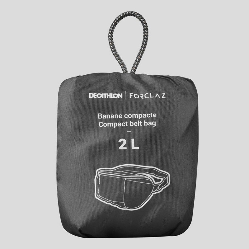 Women's Decathlon Forclaz Travel 100 Compact 2 L Hiking Fanny Pack Bags Black | XSF067389