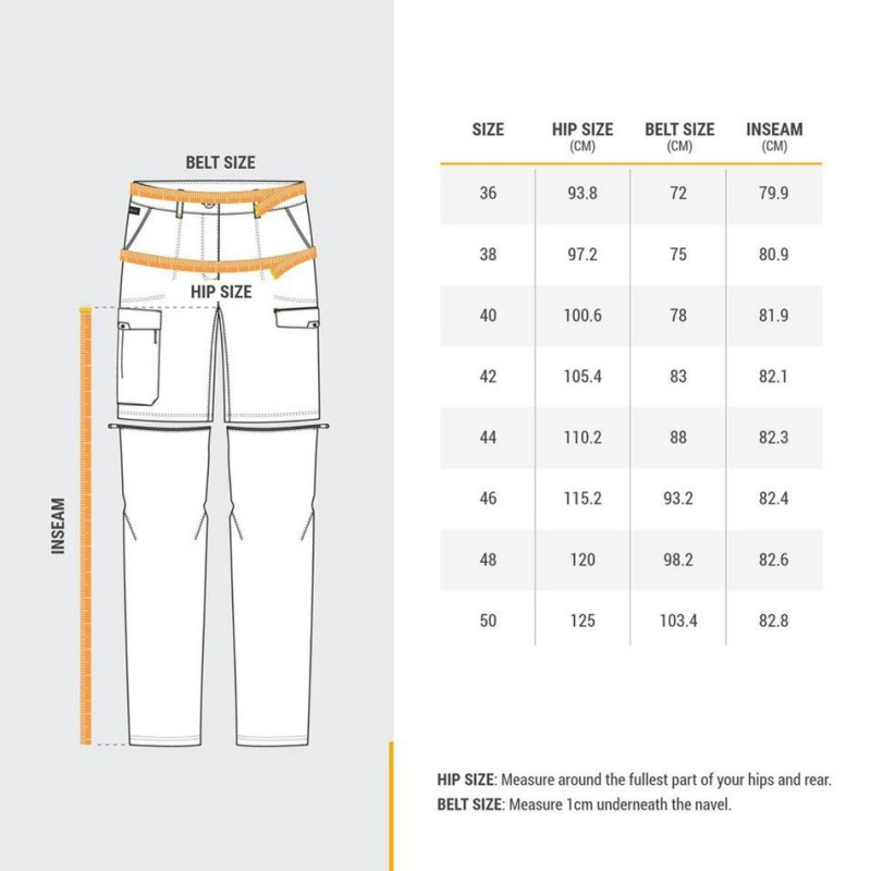 Women's Decathlon Forclaz Travel 100 Zip-off Hiking Pants Navy | OQZ135867