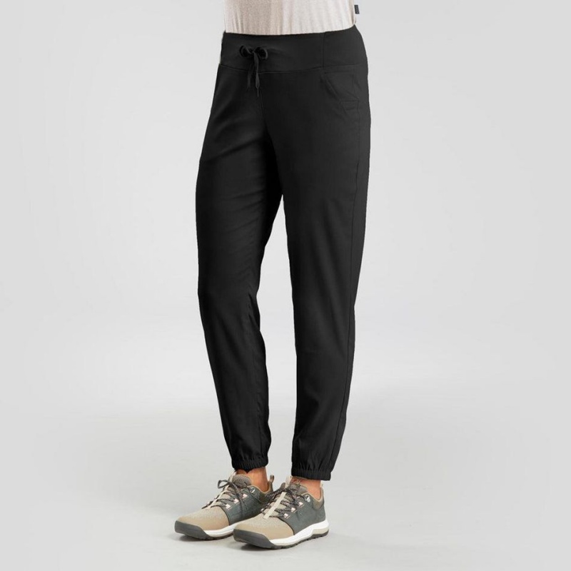 Women's Decathlon Hiking Nh100 Pants Black | RAH435796