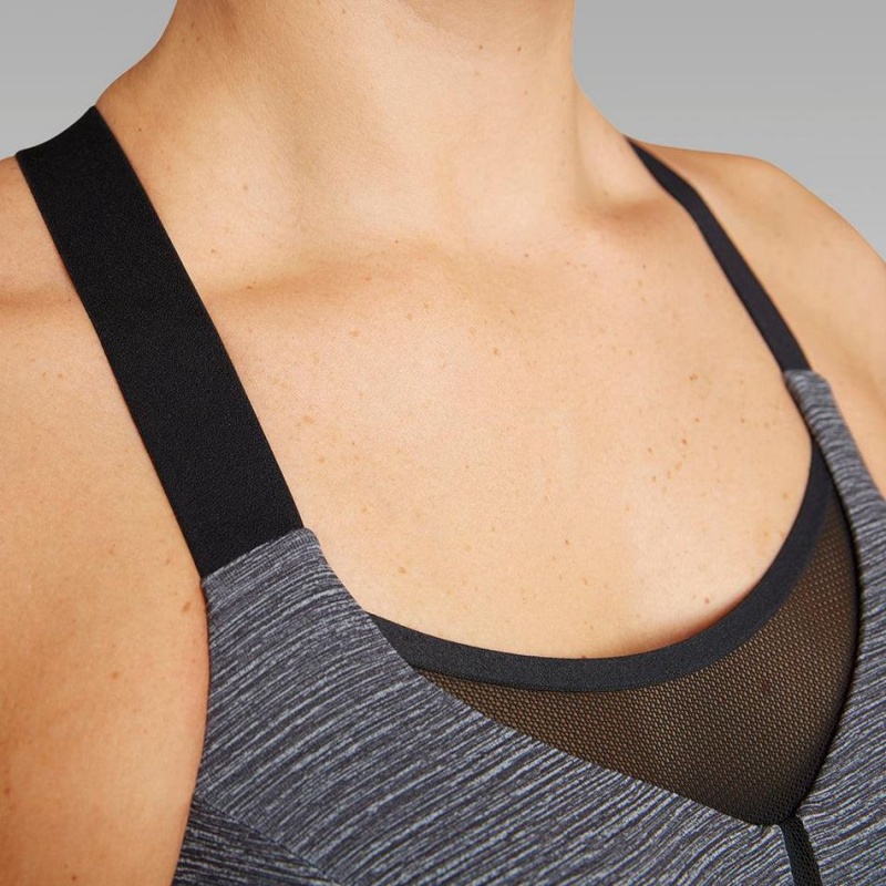 Women's Decathlon Kalenji Comfort Running Bras Black | GLK315072