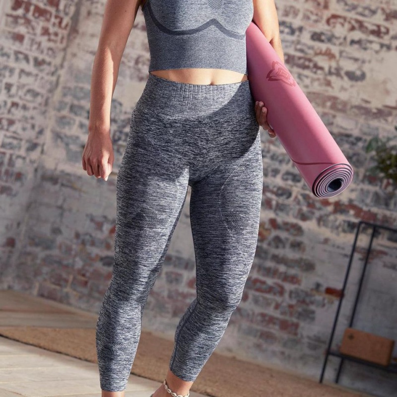 Women's Decathlon Kimjaly Seamless 7 8 Yoga Leggings Grey | LMA815043