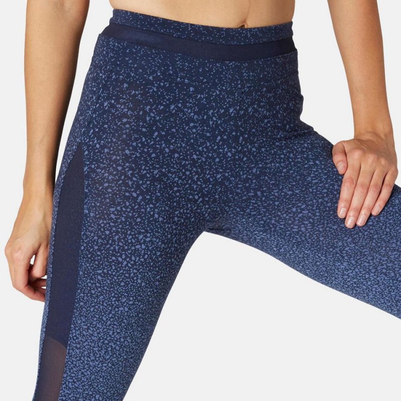 Women's Decathlon Nyamba 520 Slim-fit Pilates Leggings Blue | COF153029