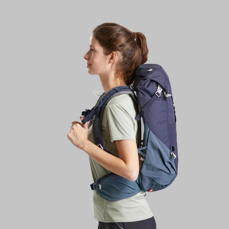 Women's Decathlon Quechua Mh500 30l Hiking Backpack Blue | JIY083951