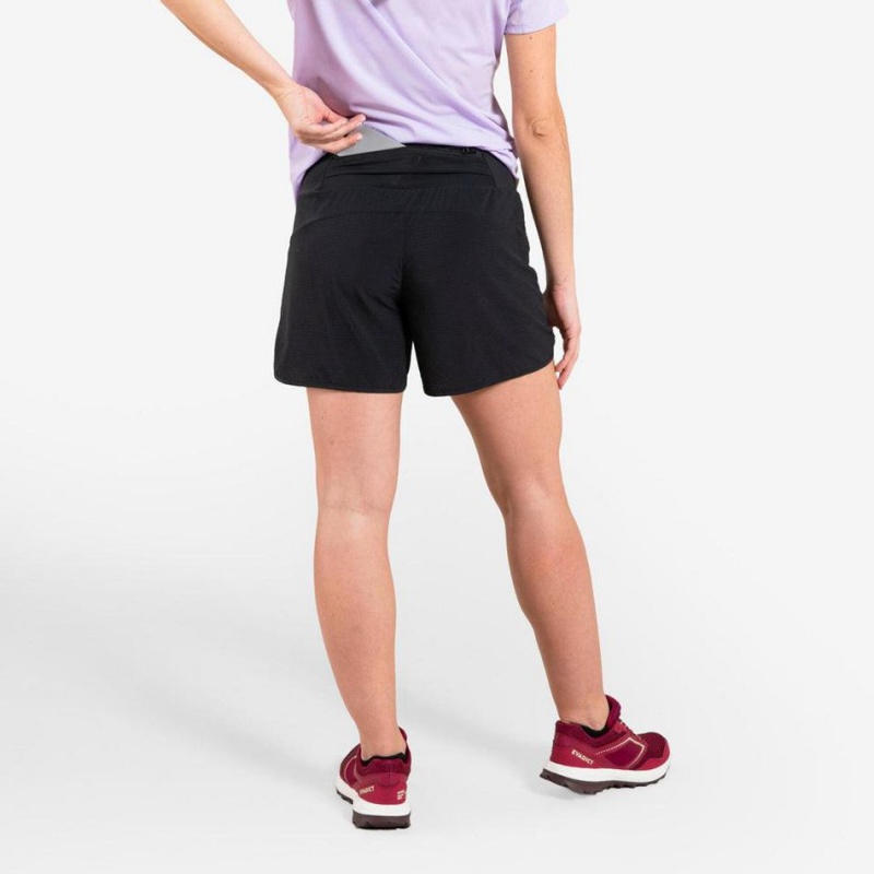 Women's Decathlon Trail Running Gy Shorts Black | JXF604921