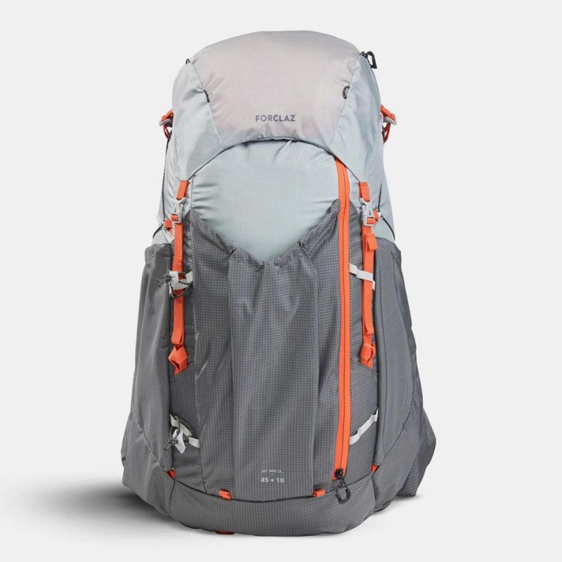 Women's Decathlon Ultralighting 45+10 L Mt900 Ul Backpack Grey | AOY582937