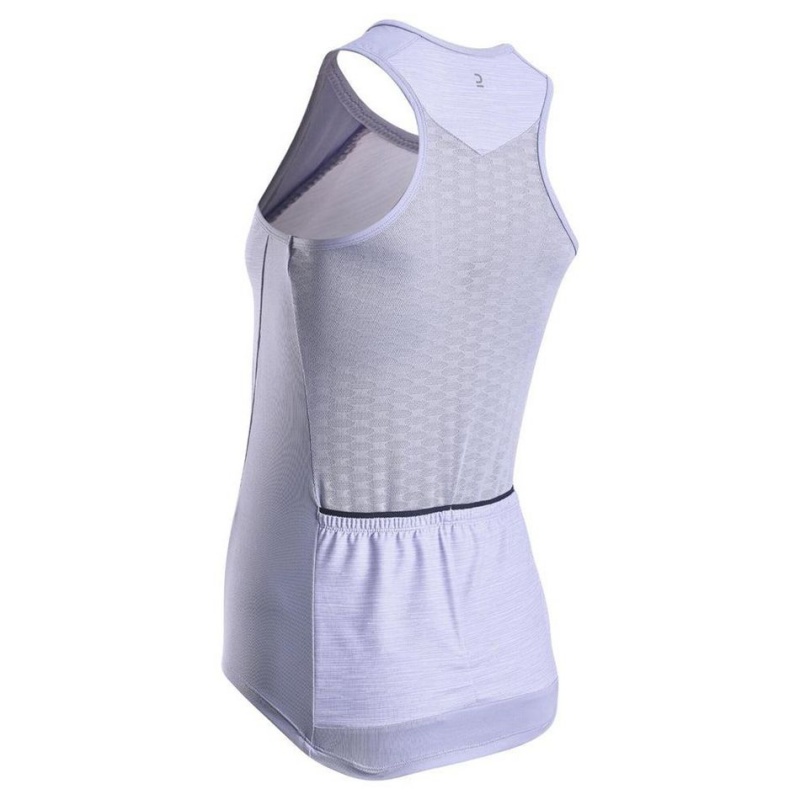 Women's Decathlon Van Rysel 500 Cycling Tank Top Purple | GSO850276