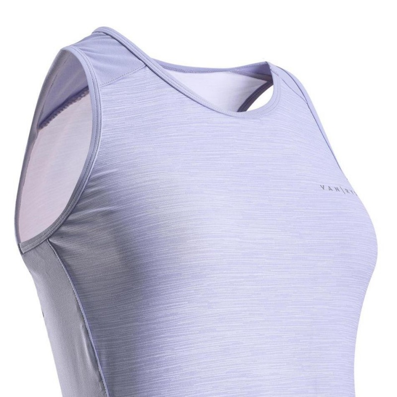 Women's Decathlon Van Rysel 500 Cycling Tank Top Purple | GSO850276