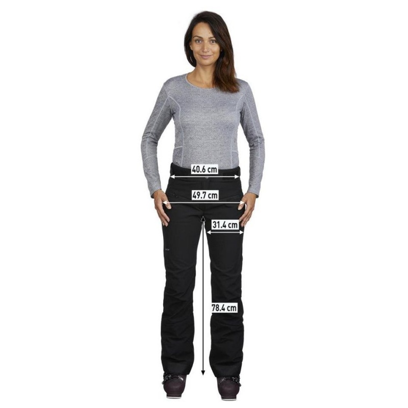 Women's Decathlon Wedze 500 Downhill Ski Pants Black | FJZ689701